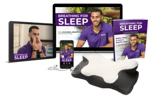 Breathing for Sleep program bundle with video, handbook, and pillow