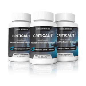 Critical T testosterone support supplement bottles