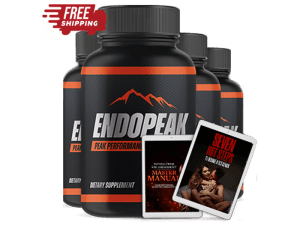 EndoPeak men's wellness supplement bottles