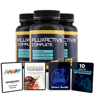 Fluxactive Complete prostate support supplement bottles